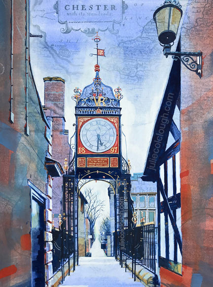 Chester Eastgate Clock on city walls